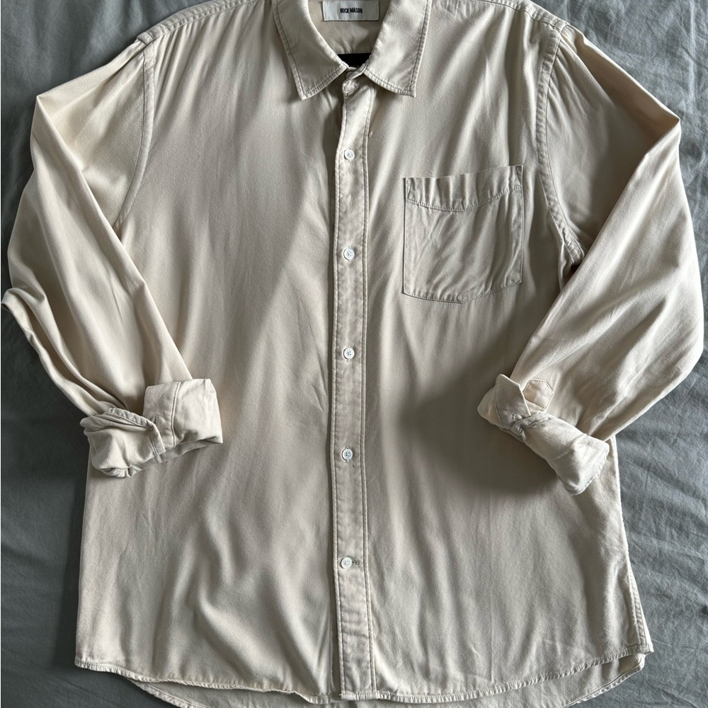 Buck Mason Draped Twill One Pocket Shirt